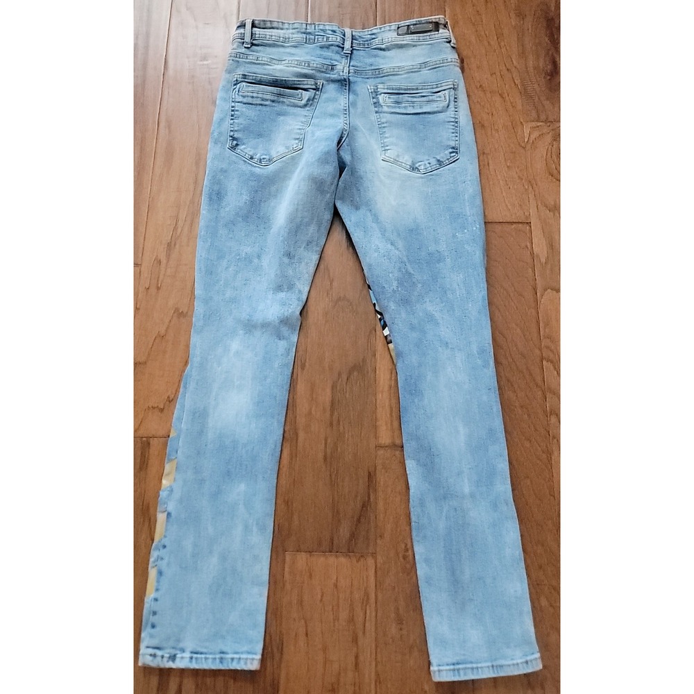 8eight DSTRKT Men's Cream Blue Stretch Street Wear Denim Sz 32x32L - Picture 6 of 7